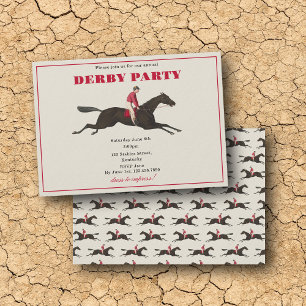 Jährliche Derby-Party-Rennen Pferd Reitsport Renne Einladung