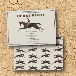 Jährliche Derby-Party-Rennen Pferd Reitsport Renne Einladung