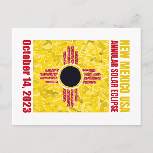 Jährliche Eclipse-Postkarte für das neue Mexiko Postkarte (Vorderseite)