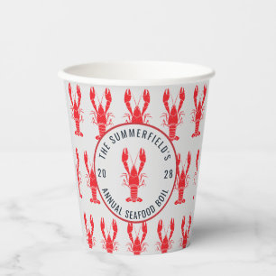 Jährliche Familie Sommer Lobster Bob Custom Pappbecher