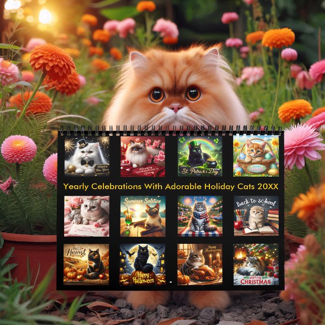 Jährliche Feiern Adorable Ferienkatzen 20XX Kalender (Von Creator hochgeladen)