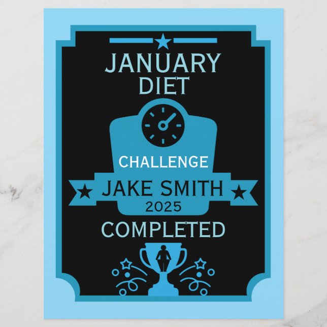 Jährliche Gewichtsabnahme Begrüßung (Vorderseite)