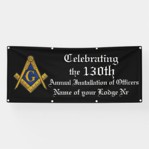 Jährliche Installation von Officers Masonic Lodge Banner