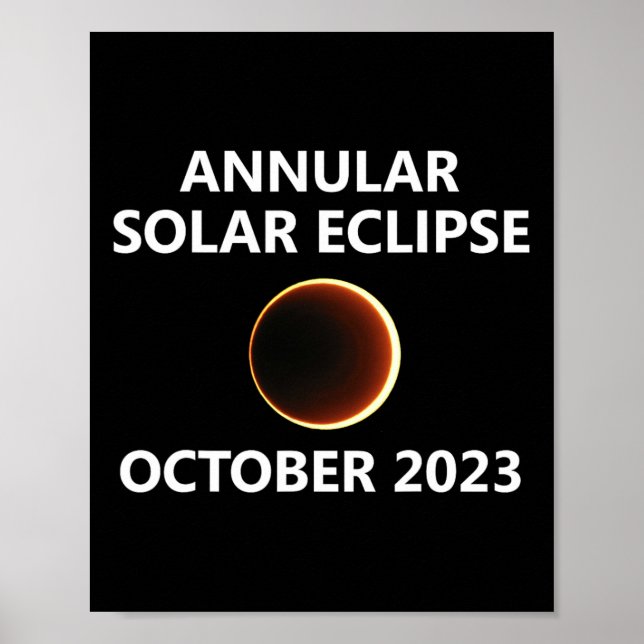 Jährliche Solarkrise Oktober 14 Oktober Nevada Col Poster (Vorne)