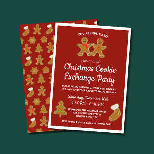 Jährliche Weihnachtsplätzchen-Austauschparty Einladung