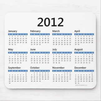 Jährlicher Kalender 2012 Mousepad