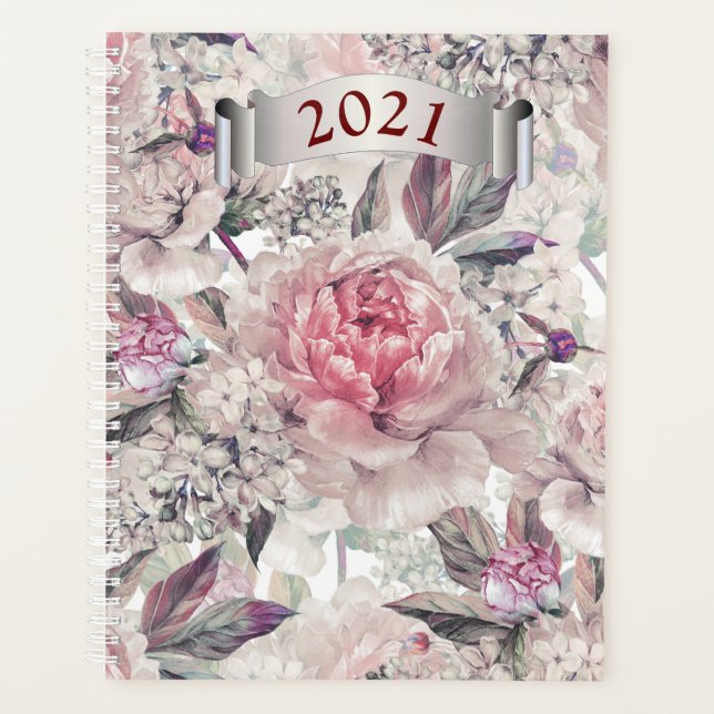 Jährlicher Planer 2021 in Rose (Vorderseite)