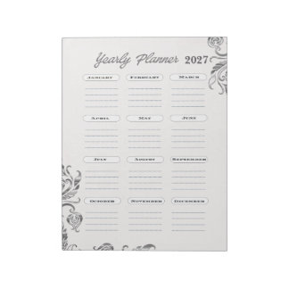 Jährlicher Planerkalender Notizblock