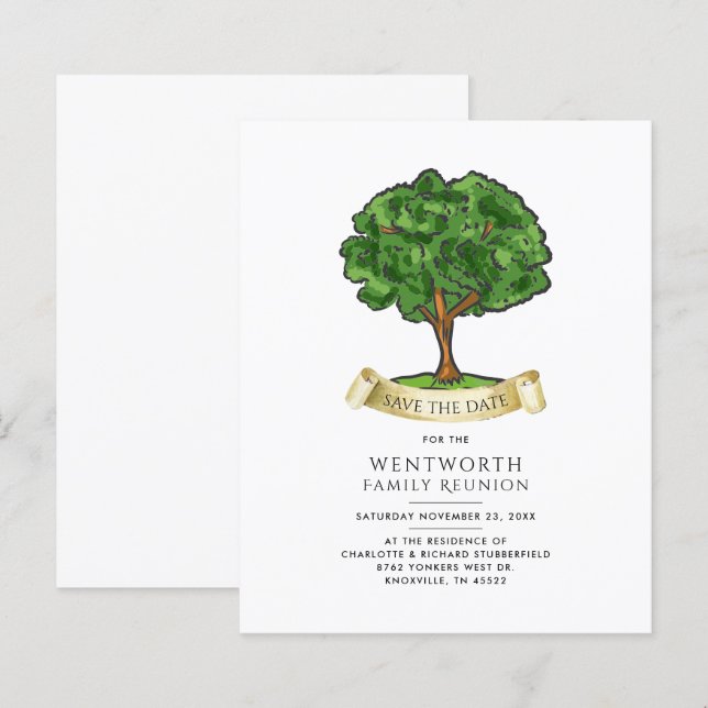 Jährlicher Wiedersehen Genealogie-Tree Save the Da (Vorne/Hinten)