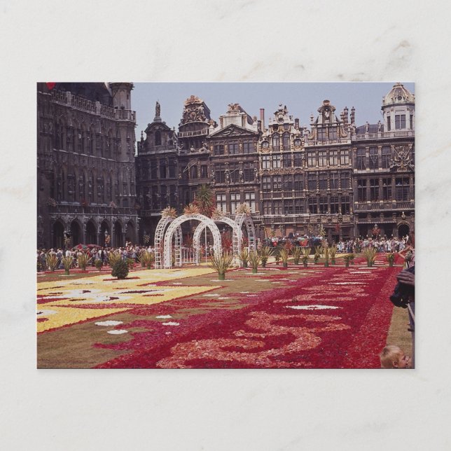 Jährliches Blume Festival La Grande Place, Brüssel Postkarte (Vorderseite)