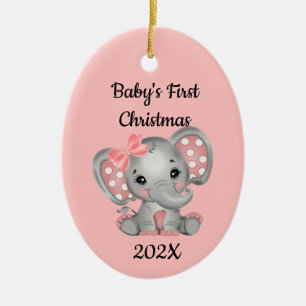 Jährliches erstes Weihnachten des Babys Keramik Ornament