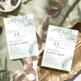 Jährliches Jubiläum der Eukalyptus Einladung