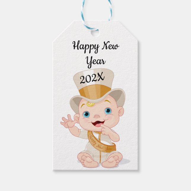 Jährliches Neujahrskind Geschenkanhänger (Vorderseite)
