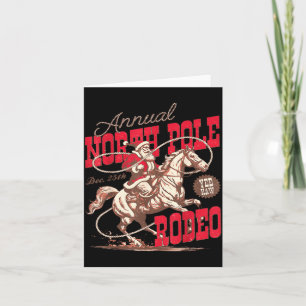 Jährliches North Le Rodeo Cowboy Santa Howdy Weihn Karte