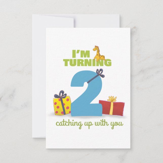 J'ai 2 ans heureux carte pour enfants (Devant)