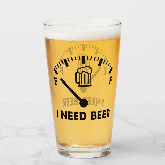 J'Ai Besoin De Verre De Fête Drôle (Devant (rempli))