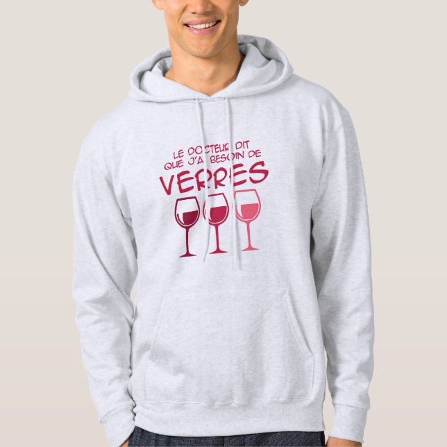 J'ai besoin de verres hoodie (Vorderseite)