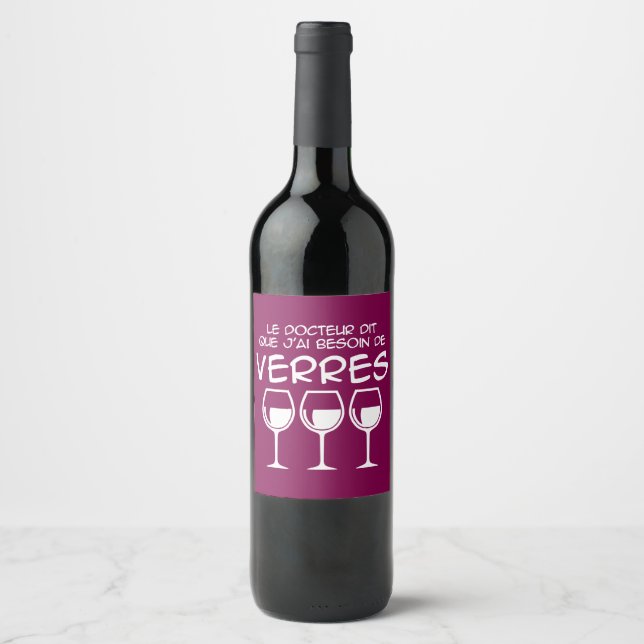 J'ai besoin de verres weinetikett (Vorderseite)
