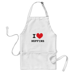 J'ai coeur le tablier de cuisine muffins pour l'he