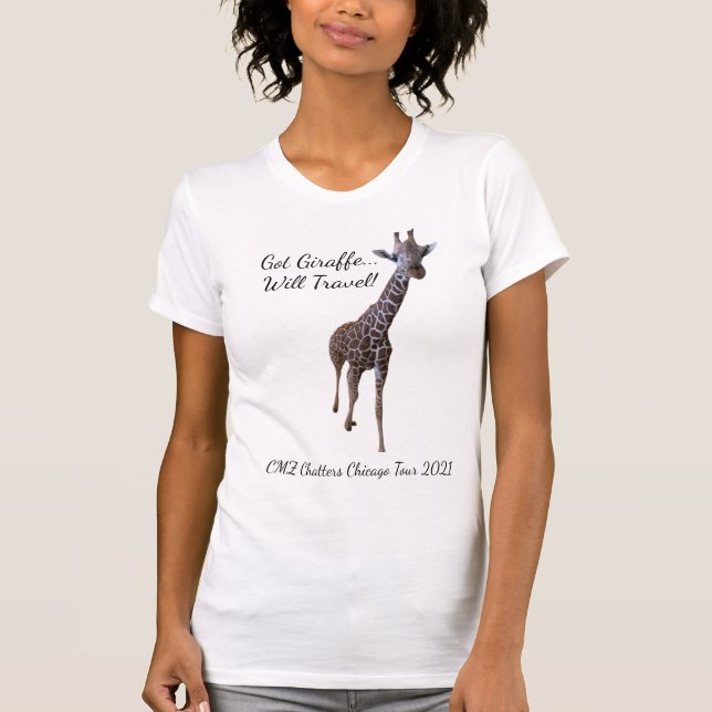 J'Ai De La Giraffe...Je Voyage T-Shirt (Devant)