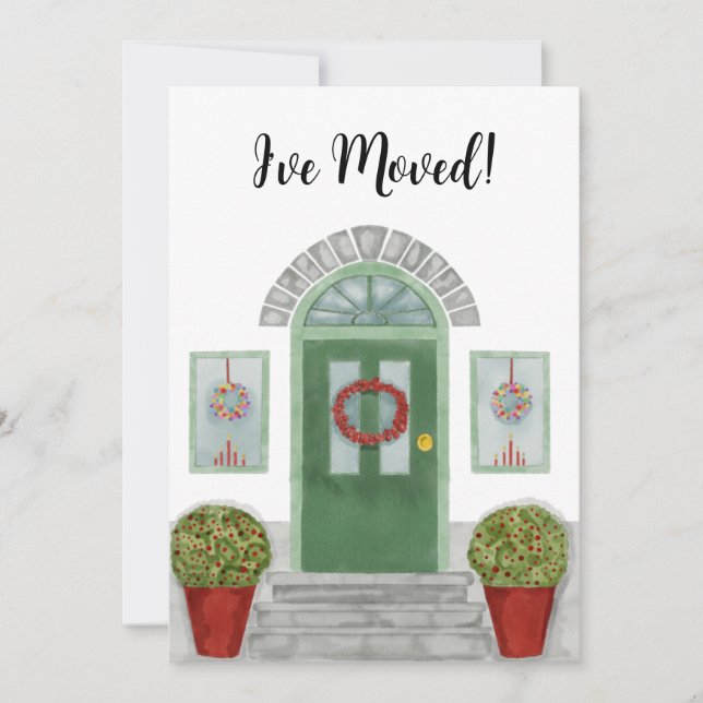 J'ai déménagé ! Maison de Noël Invitation (Devant)