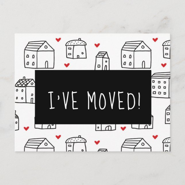 J'ai déménagé Moving Faire-part carte postale (Devant)