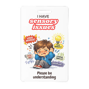 J'ai des problèmes sensoriels alerte ID badge tag