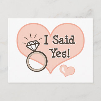 J'ai dit oui Carte de faire-part de mariage