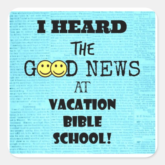 J'ai entendu le Sticker Carré Good News (Devant)
