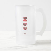 J'ai flou U grande tasse de verre dépoli