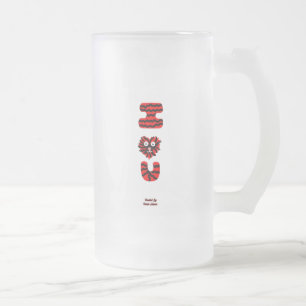 J'ai flou U grande tasse de verre dépoli