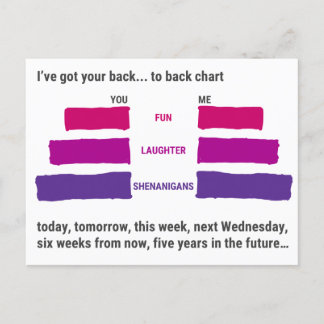 J'ai Got Your Back... to Back Carte Postale