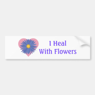 J'ai guéri avec Sticker pare-chocs Fleurs