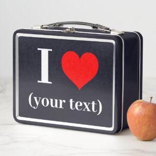 J'AI LE COEUR ! Lunchbox en métal - Noir