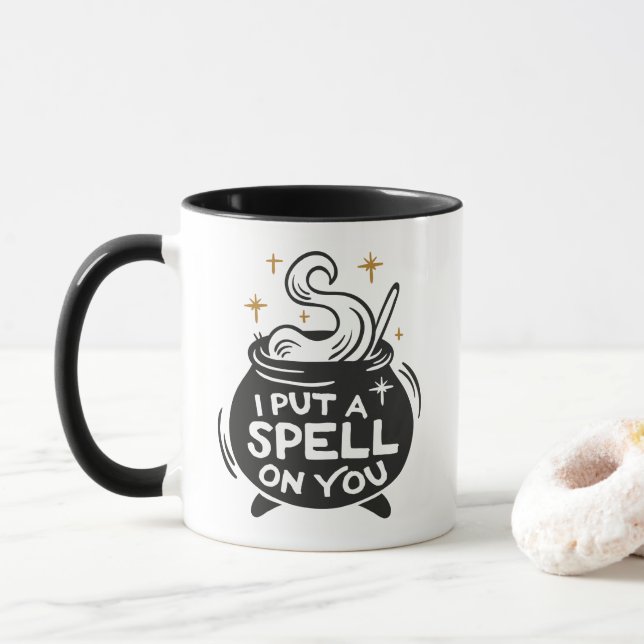 J'Ai Mis Un Enfer Sur Toi, Hocus Pocus Coffee Mug (Avec donut)