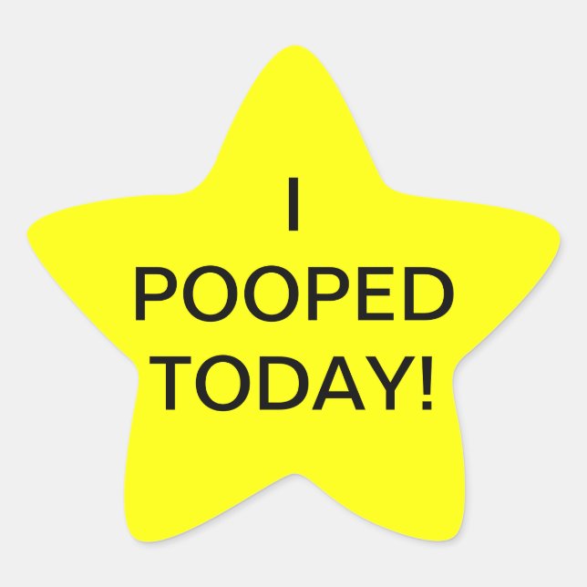 J'AI POOPÉ AUJOURD'HUI - autocollants étoiles (Devant)