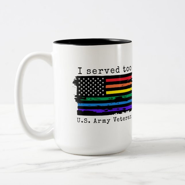 J'Ai Servi À L'Armée Américaine Vétéran LGBTQ+ Mug (Gauche)