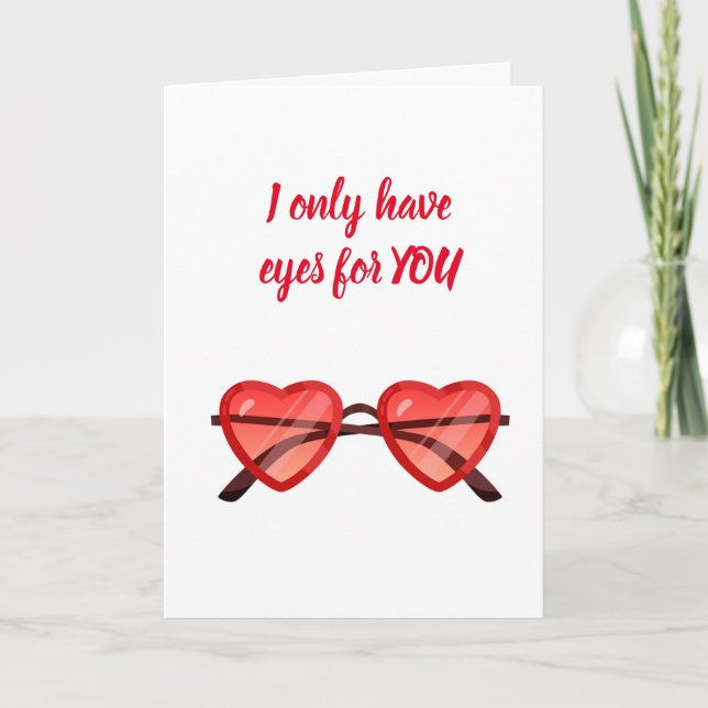 J'AI SEULEMENT LES YEUX "POUR VOUS" CARTE ANNIVERS (Devant)