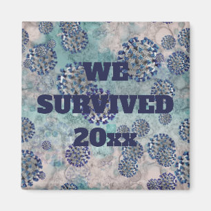 J'ai survécu à Blue Covid Virus Magnet