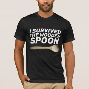 J'AI SURVÉCU À LA POIGNÉE EN BOIS, T-shirts noirs