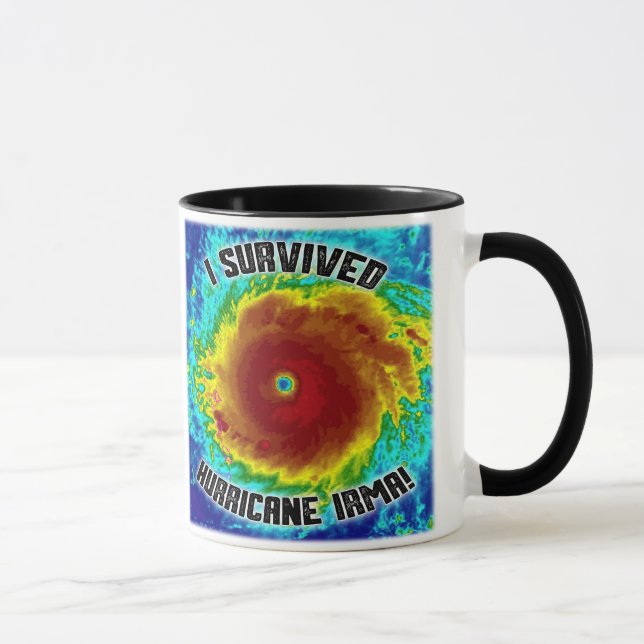 J'ai survécu à la tasse d'Irma d'ouragan (Droite)