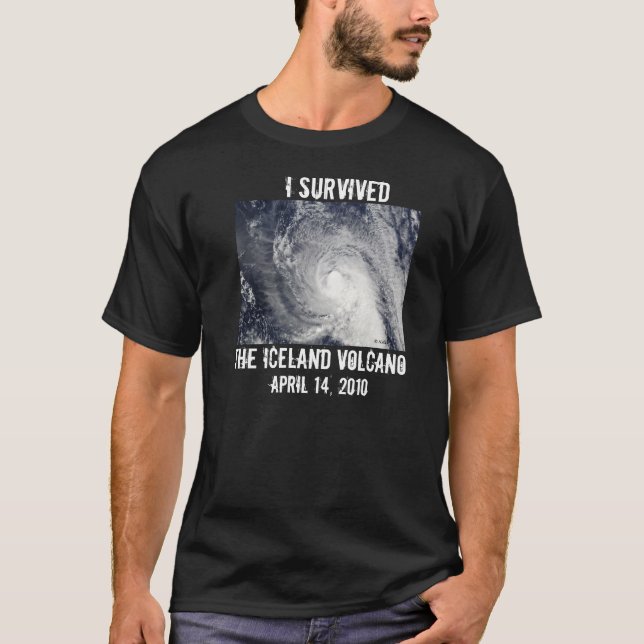 J'ai survécu au T-shirt de volcan de l'Islande (Devant)