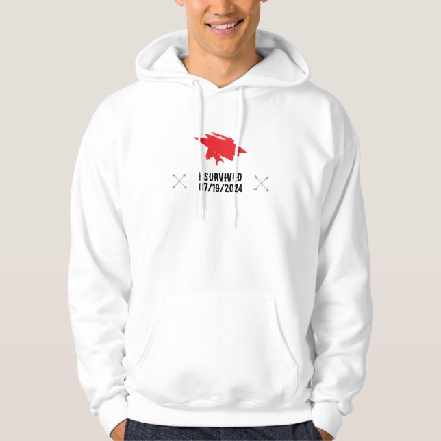 J'ai survécu Juillet 19 Sweat - shirt à capuche -  (Devant)