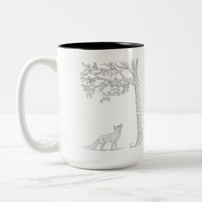 J'ai taché l'écureuil dans une tasse de café à deu (Gauche)