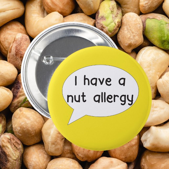 J'ai un badge d'épingle d'allergie aux noix (Nut allergy pin badge)