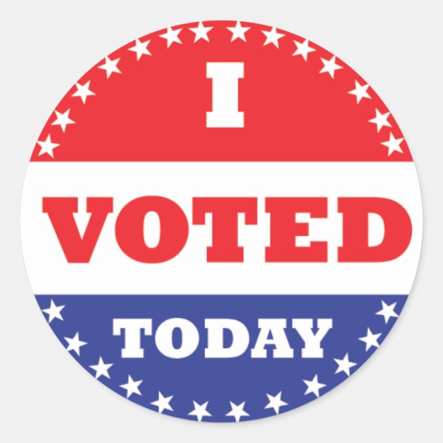 J'ai voté aujourd'hui Sticker (Devant)
