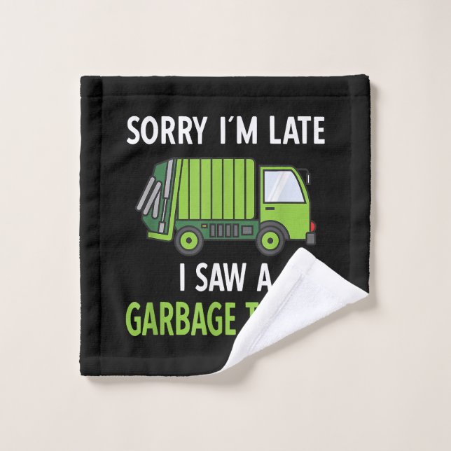 J'ai vu des ordures de camion costume de recyclage (Gant de toilette)