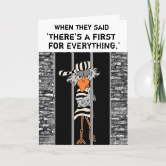 Jailbird Birthday Card Karte