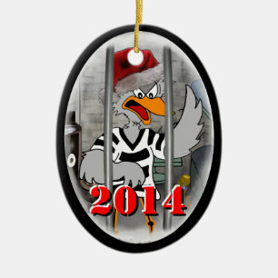 Jailbird-Weihnachtsverzierung 2014 Keramik Ornament