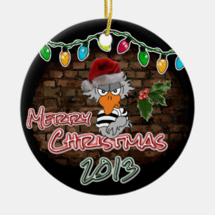 Jailbird-Weihnachtsverzierung Keramik Ornament